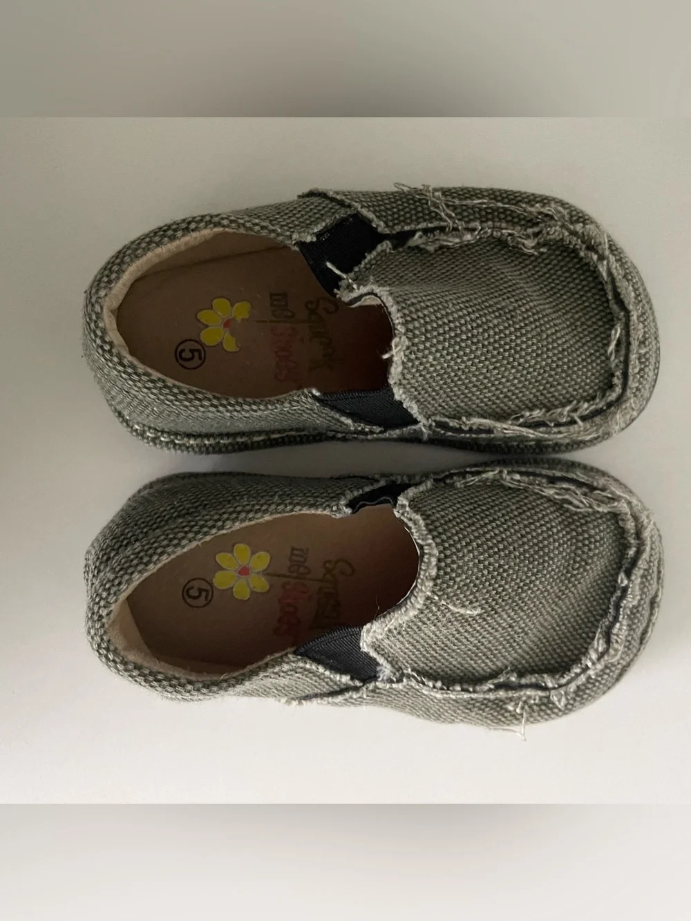 Baby size 5 Grey Slip-On Canvas Shoes